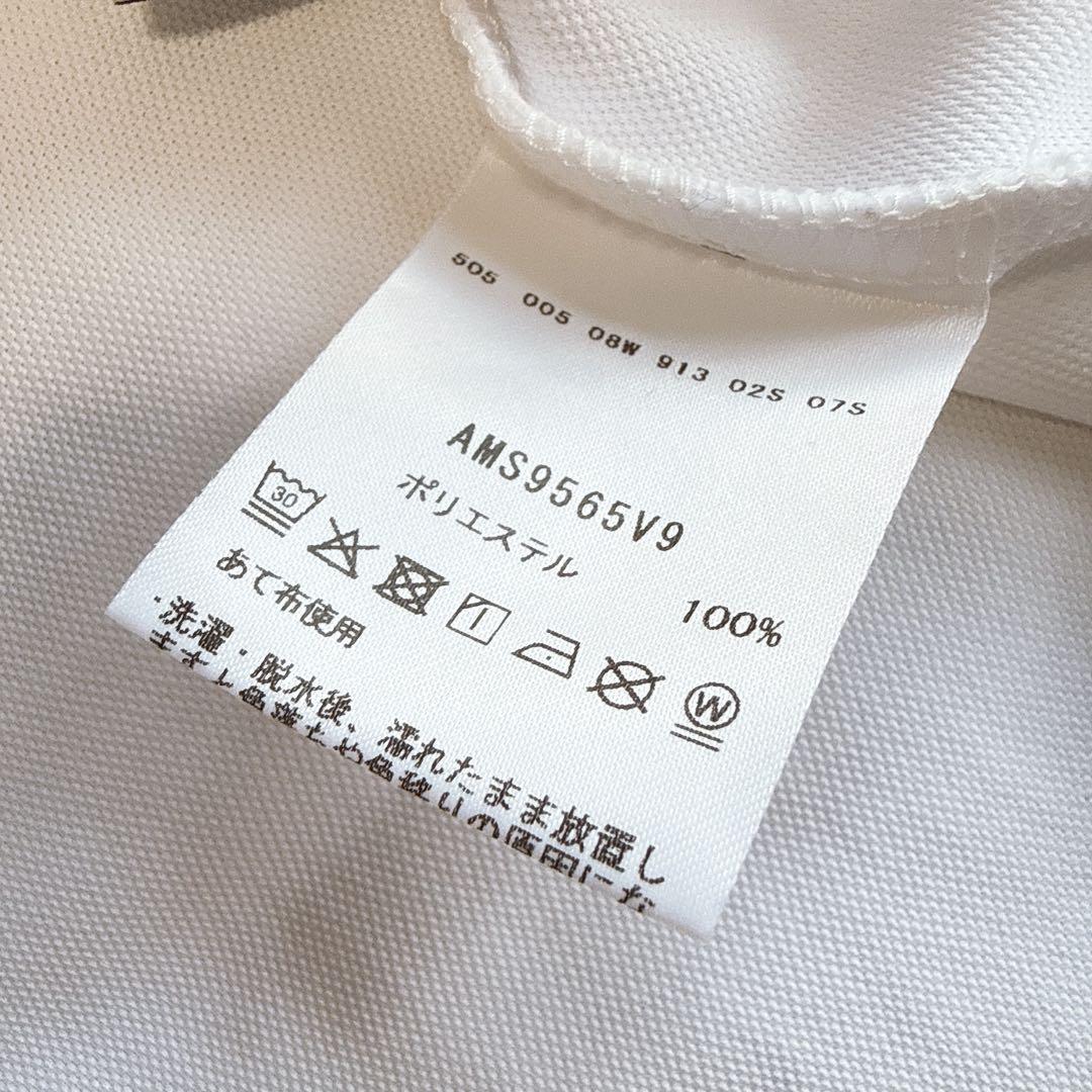 【アンパスィ】美品 モックネック ビックロゴ ホワイト Mサイズ メンズ