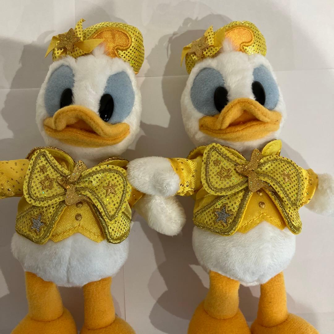 ディズニー　40周年　ぬいぐるみバッチ　ドナルド　2個セット