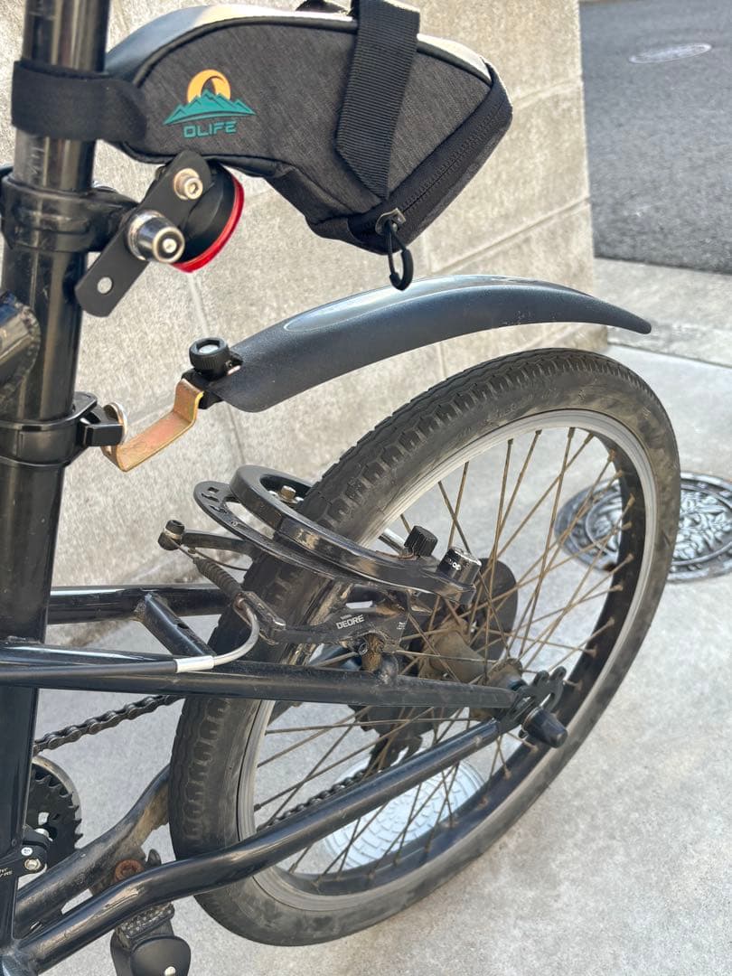 ミニ自転車 黒 バスケット付き