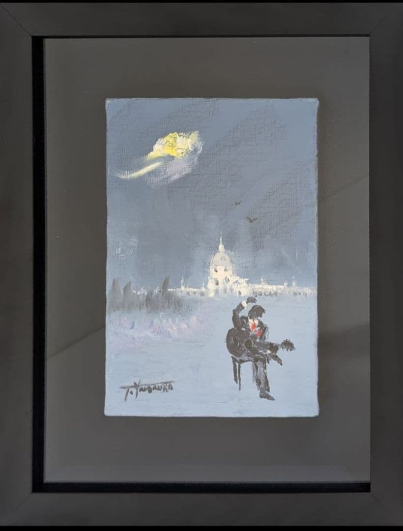 【原画・サイン有】山浦多久二　油彩画　額込み