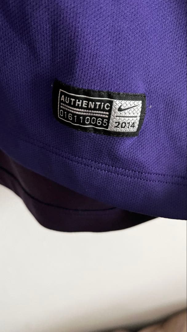 入手困難2014/15シーズン　Nike マンチェスターシティ　ゲームシャツ 紫
