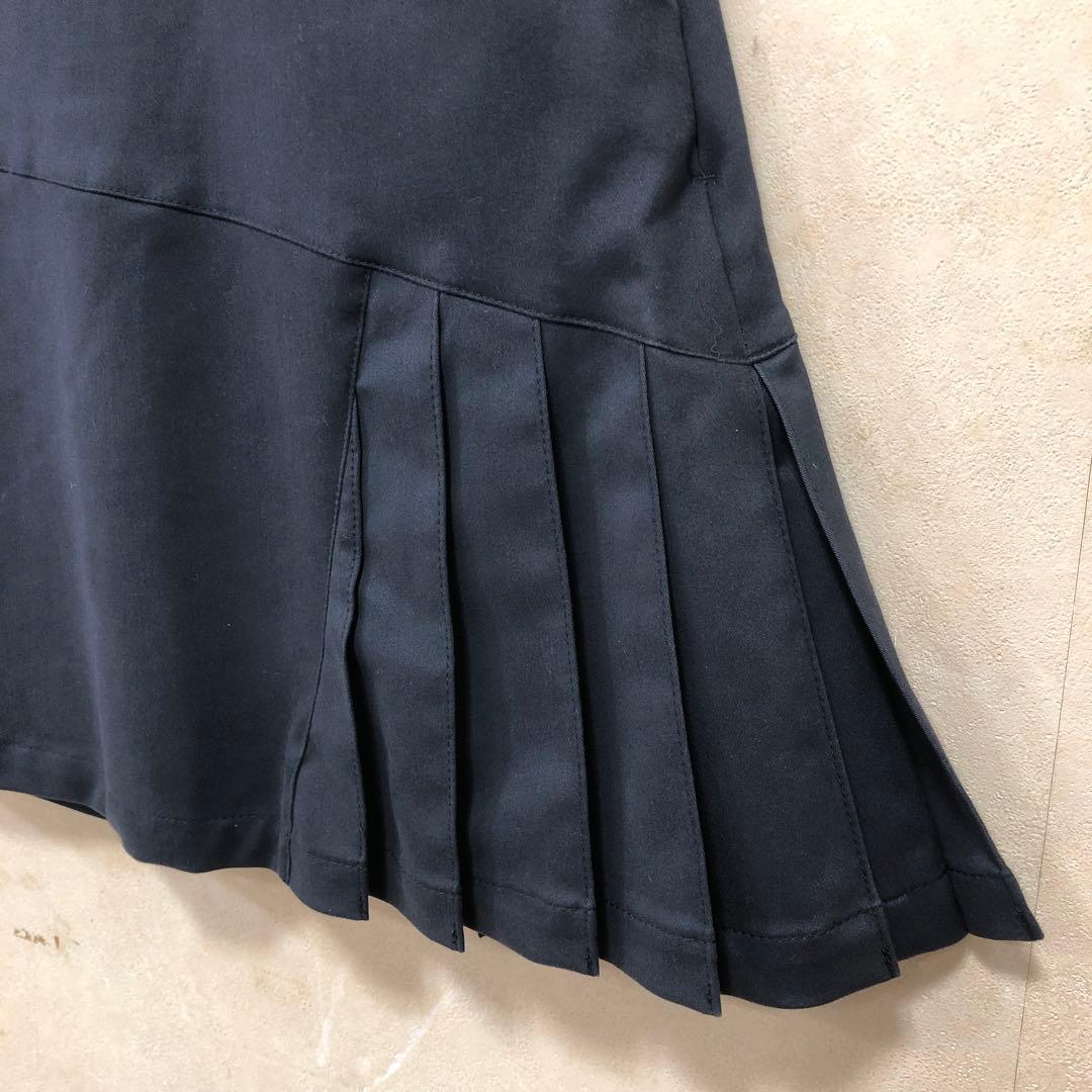 マンシングウエアレディスゴルフプリーツスカート黒M