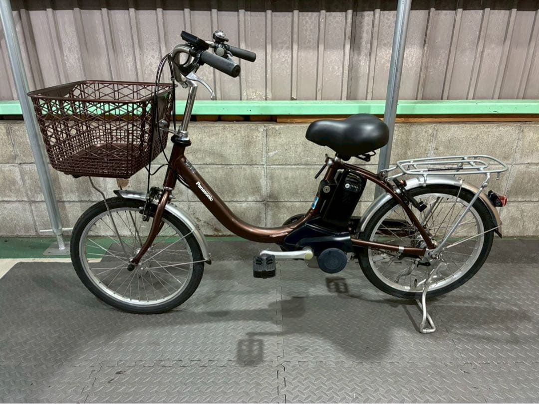 №8705電動自転車パナソニック ビビL 20インチ　ブラウン