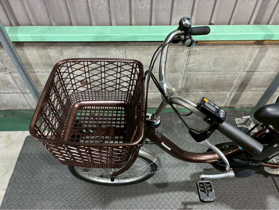 №8705電動自転車パナソニック ビビL 20インチ　ブラウン