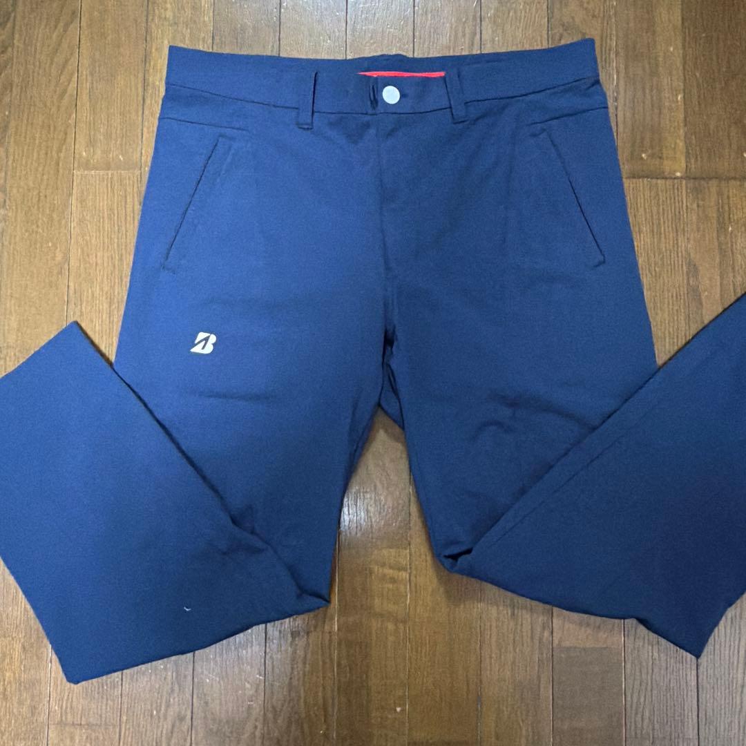 【中古】BRIDGESTONE GOLF ストレッチパンツ ネイビー系96㎝