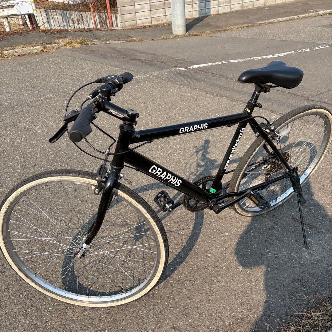 【引取限定】GRAPHIS クロスバイク 自転車 26インチ 北海道