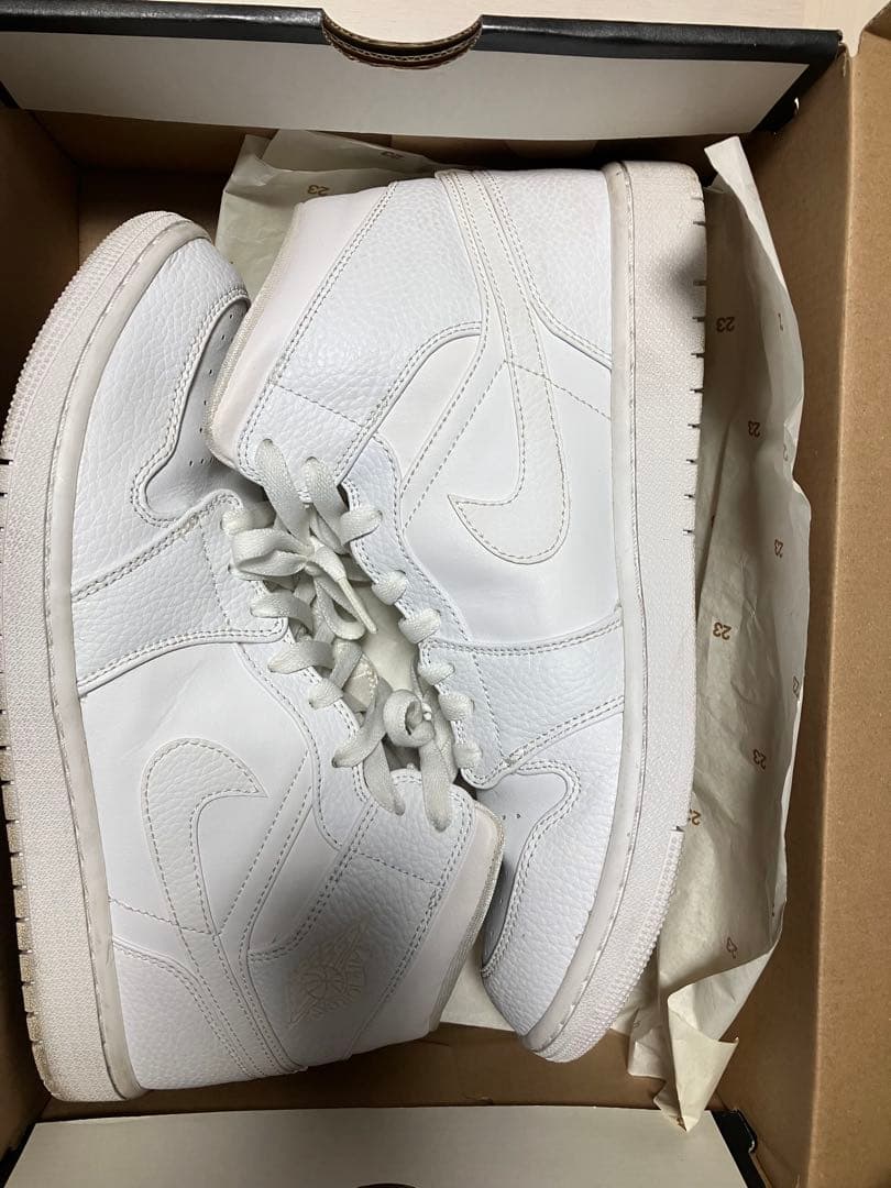 F*読様 NIKE AIR JORDAN 1 MID TRIPLE WHITE