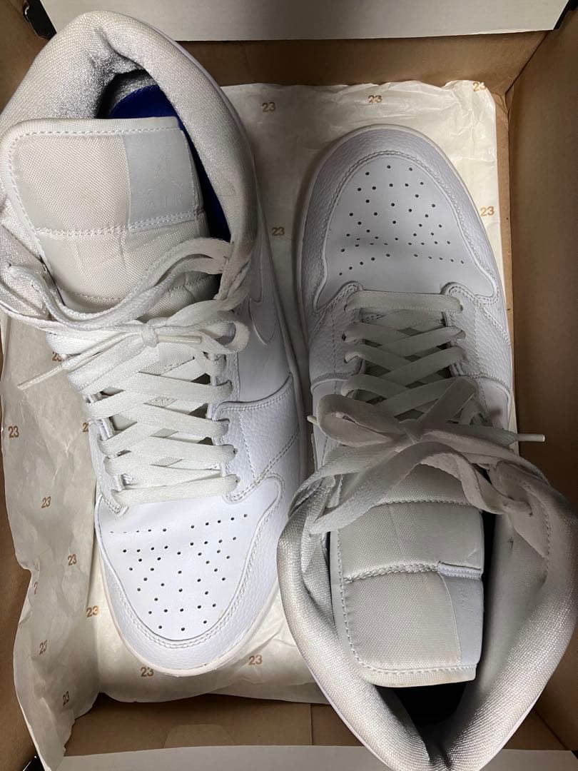 F*読様 NIKE AIR JORDAN 1 MID TRIPLE WHITE