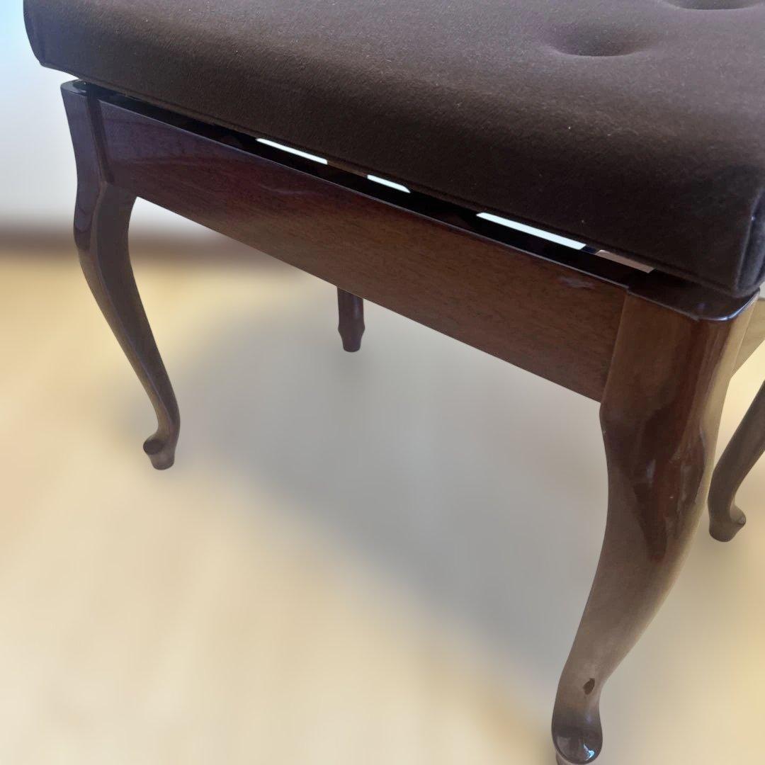 【極美品】YAMAHA ピアノ付属椅子　木目　猫脚　マホガニー