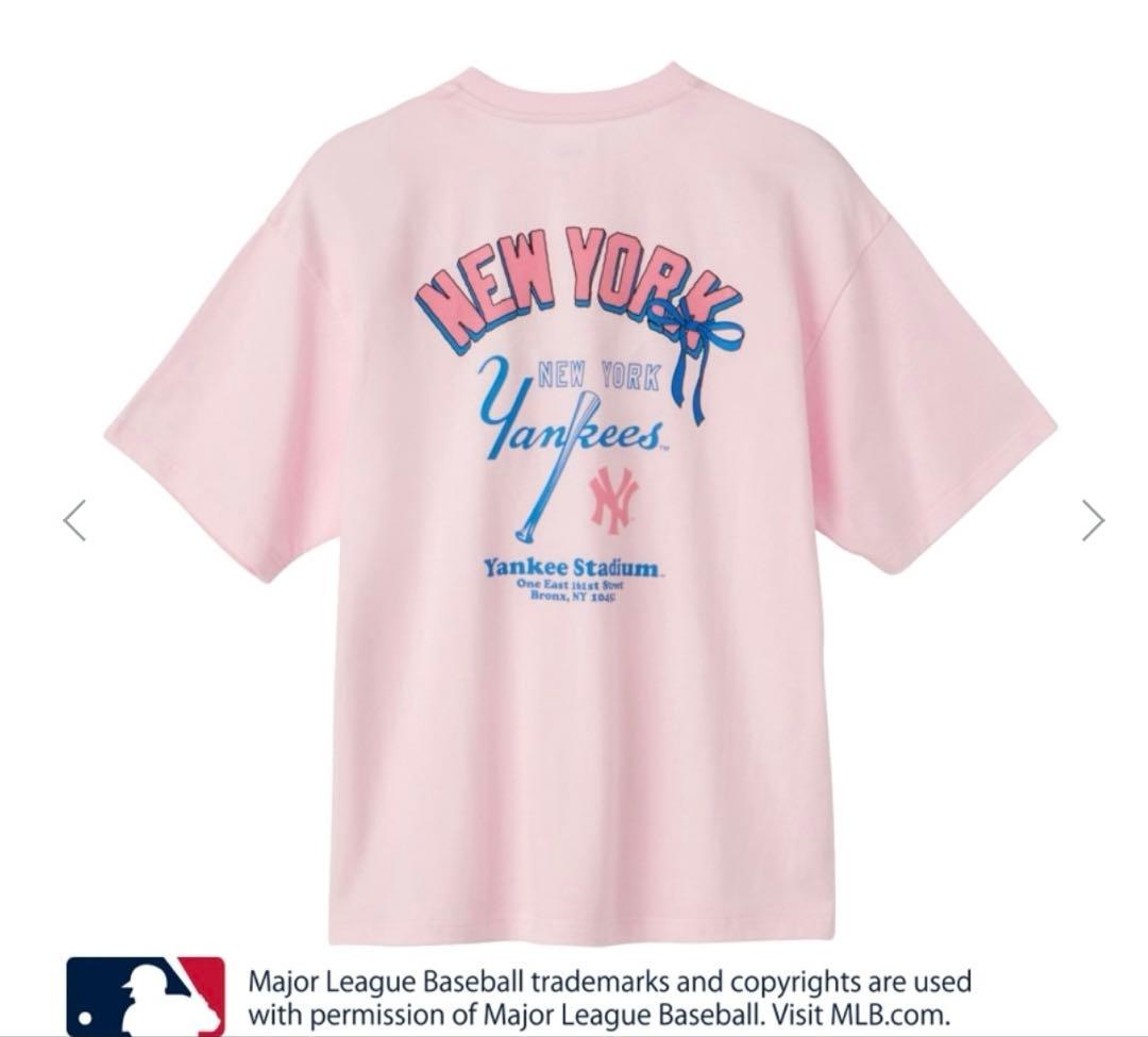 MLB Tシャツ ニューヨーク・ヤンキース ピンク