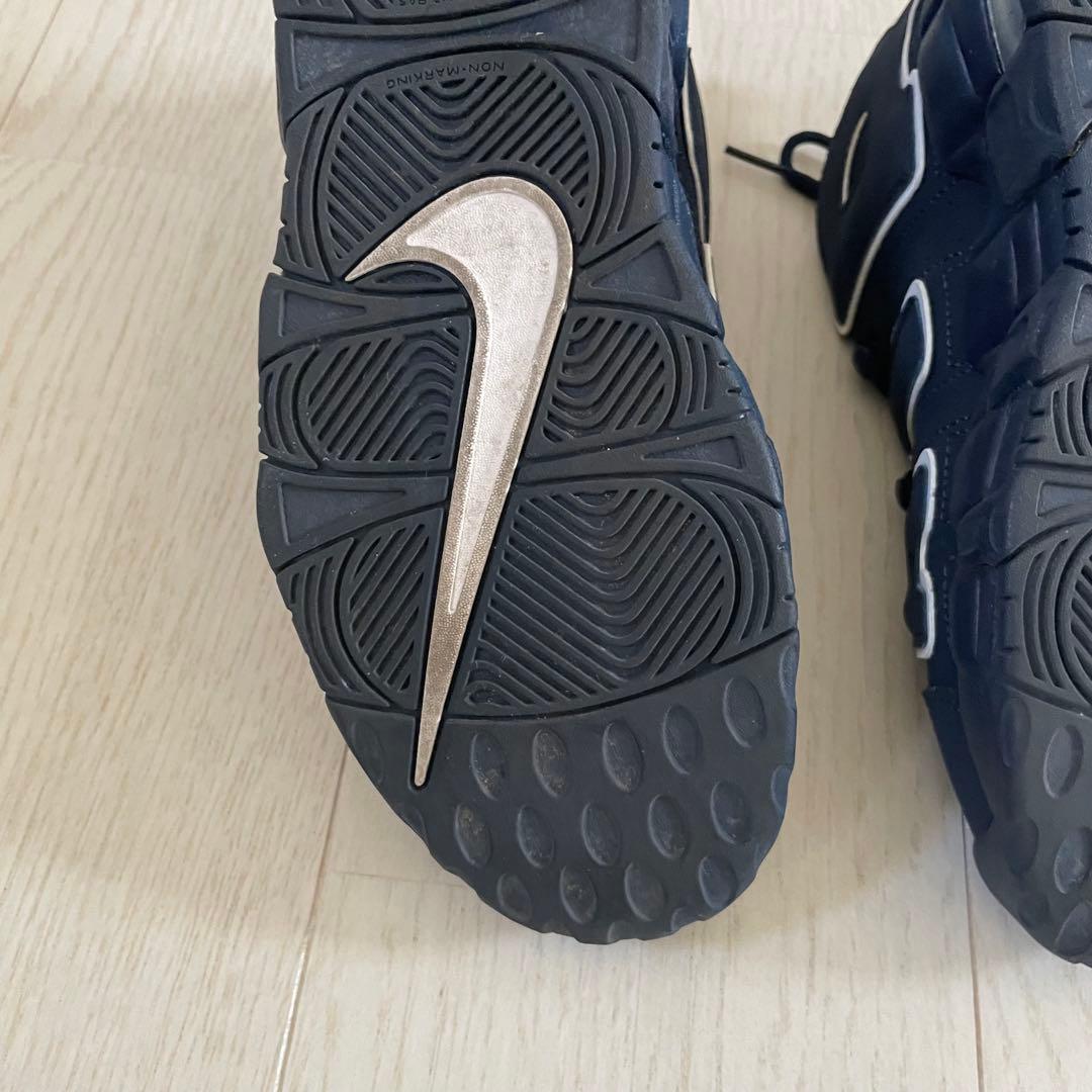 【nikeナイキ】モアテン レディース25cmネイビーMORE UPTEMPO