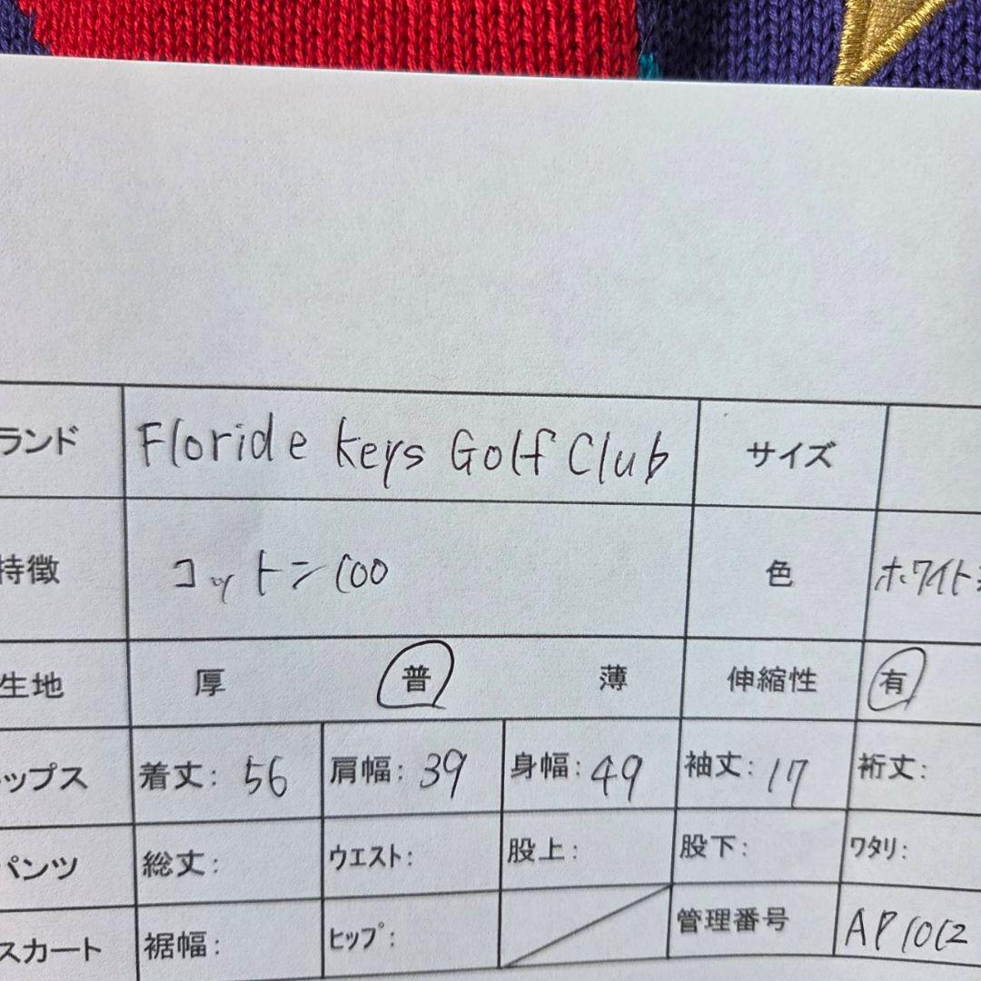 希少Florida Keys Golf Club セーターLカラフルクラブ内販売
