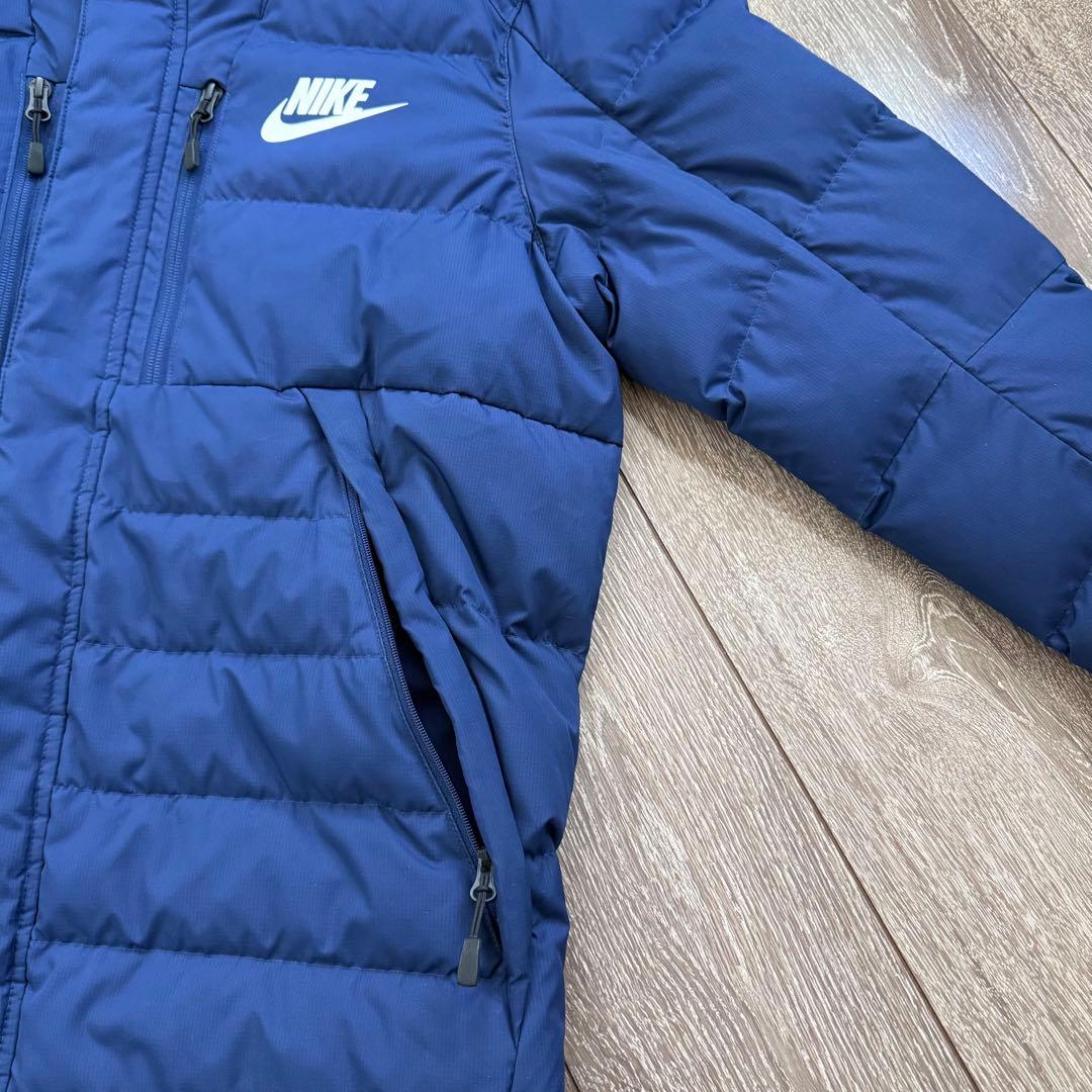 NIKE ナイキ ダウンフィル サッカー ロング ベンチコート ネイビー M