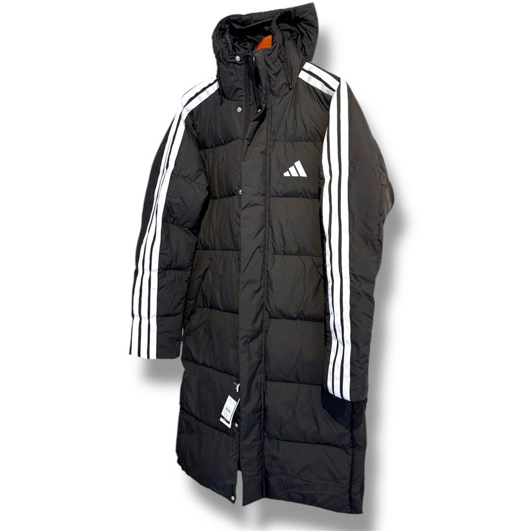 adidas 防寒ロングダウンコート 黒 Lサイズ