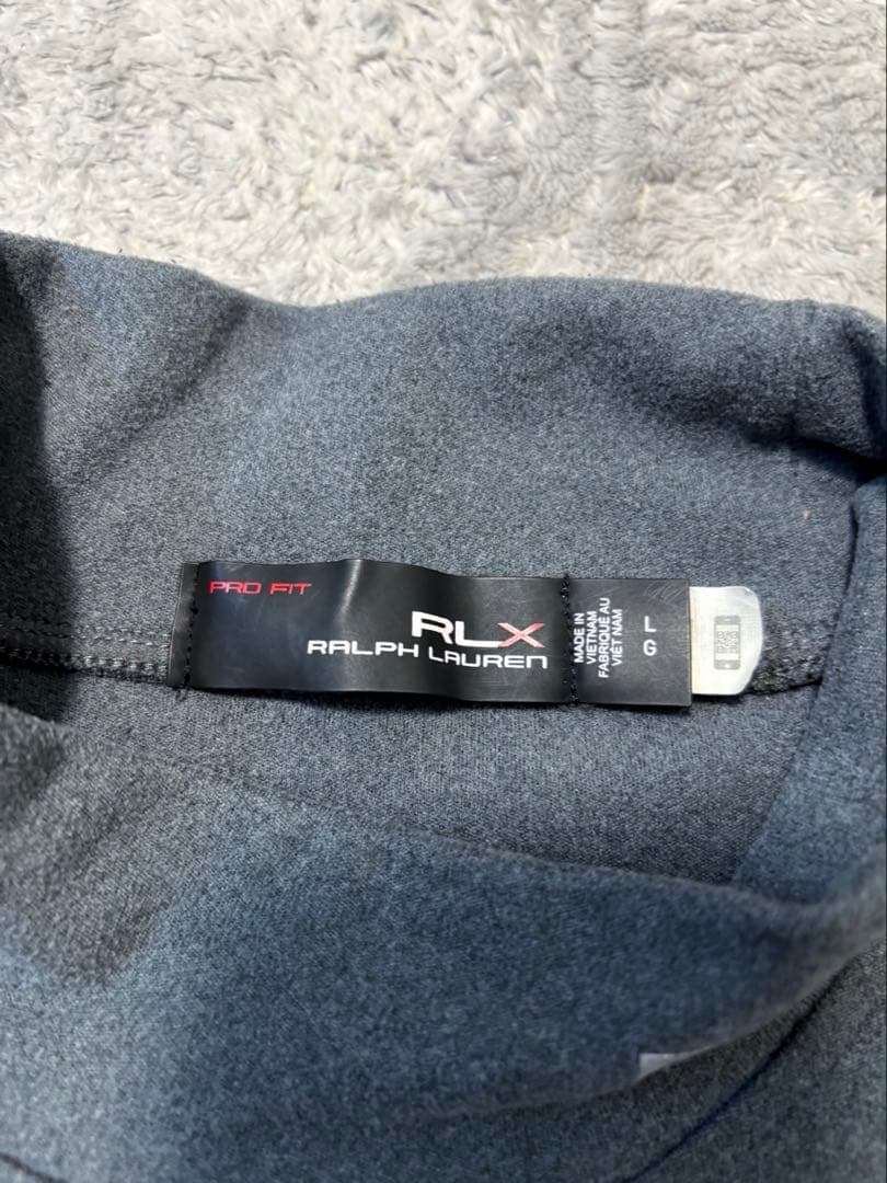 RLX モックネック カットソー 長袖 グレー ゴルフ Lサイズ