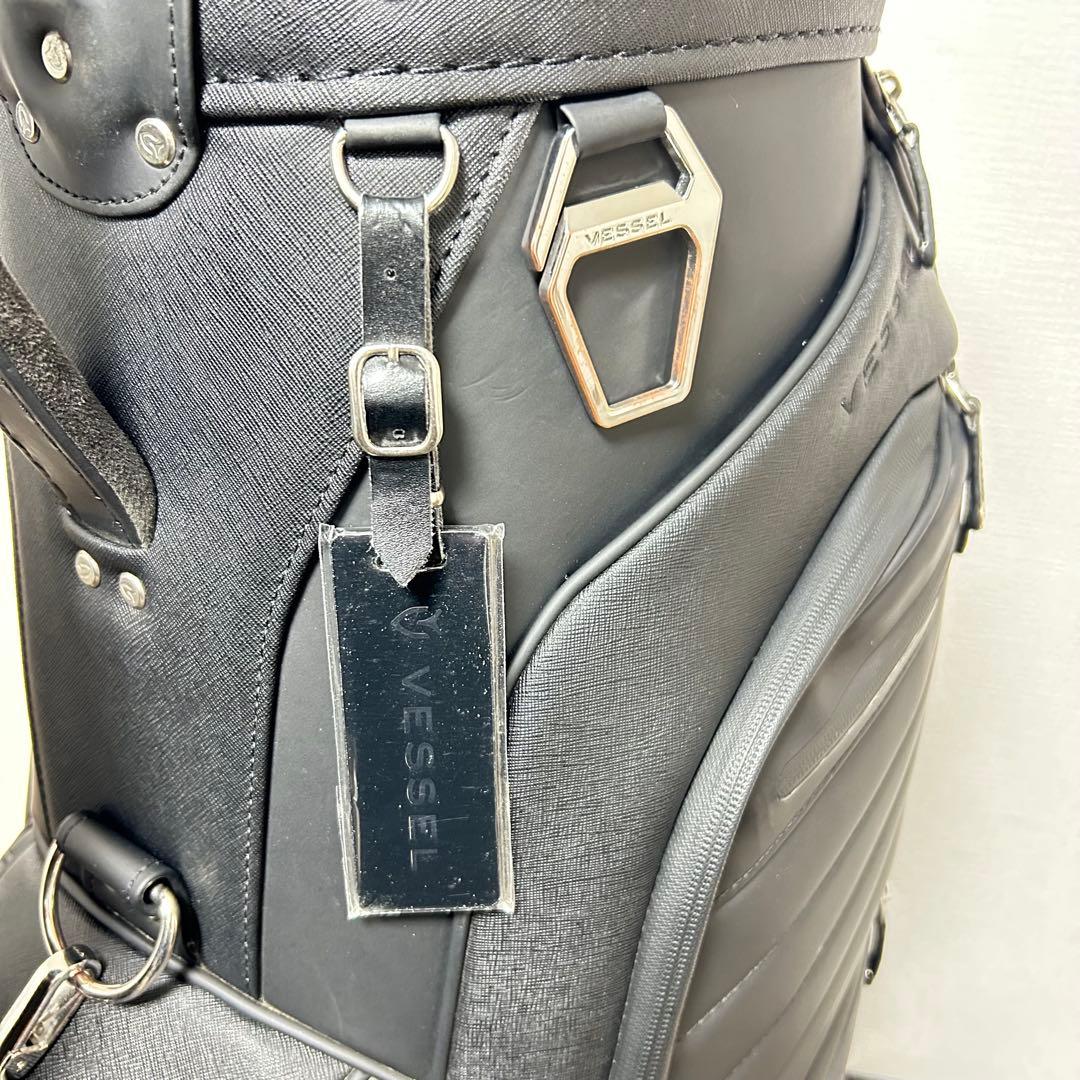 【良品】VESSEL APX Staff キャディバッグ 9型 6分割 ブラック