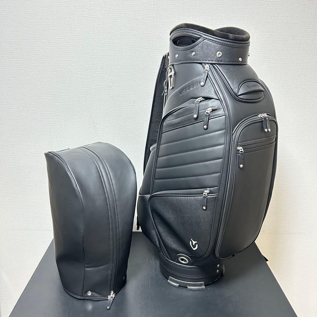 【良品】VESSEL APX Staff キャディバッグ 9型 6分割 ブラック