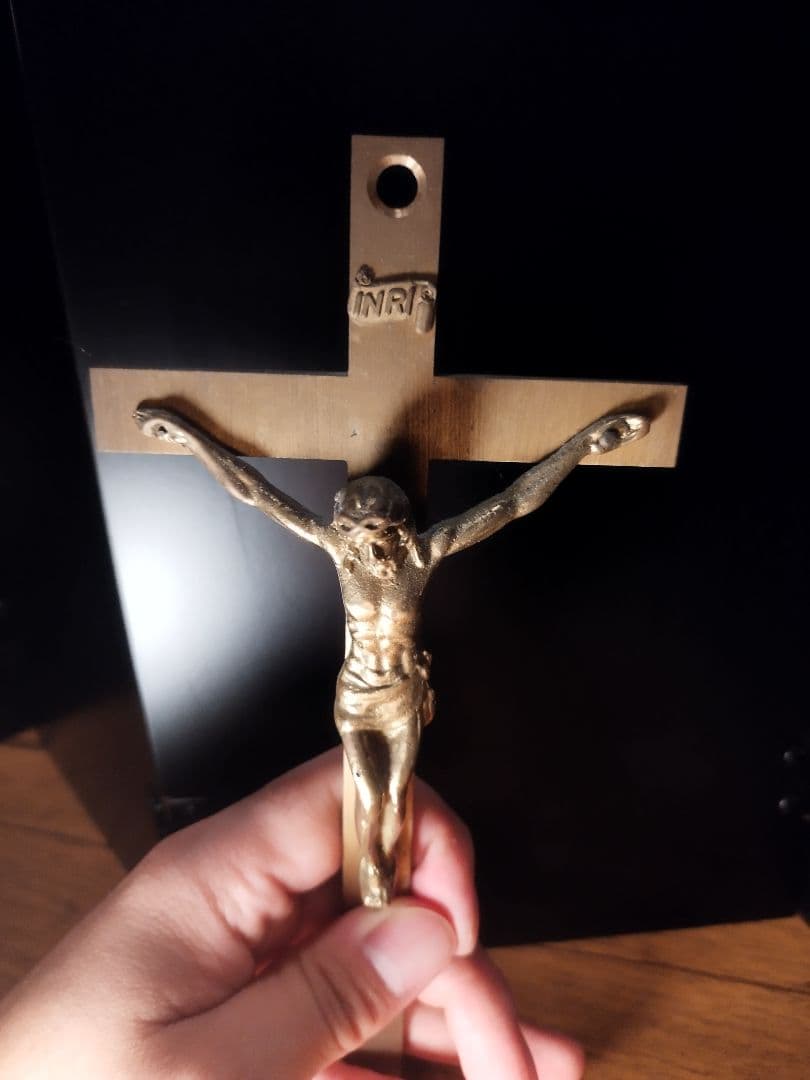 【INRI】キリスト 壁飾り 置物 骨董品