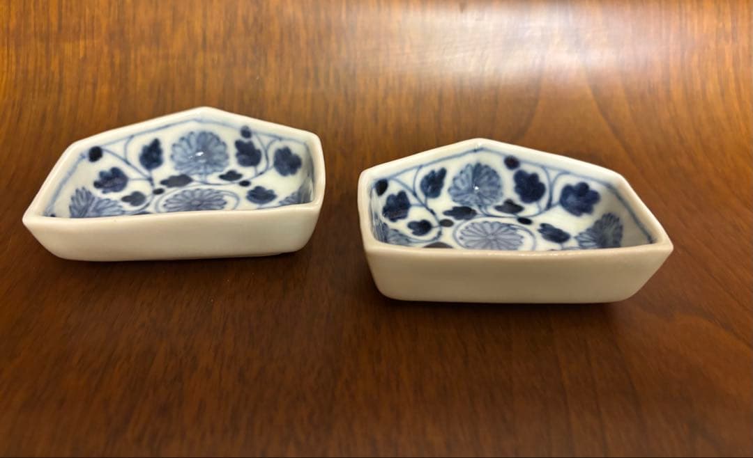 植山昌昭作 五角形陶器皿2個セット