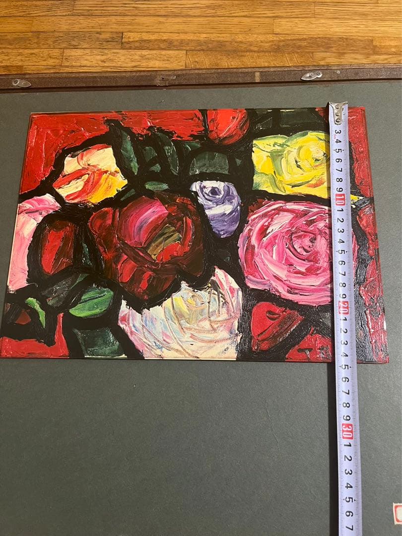 林武、「薔薇」、希少な画集の額装画