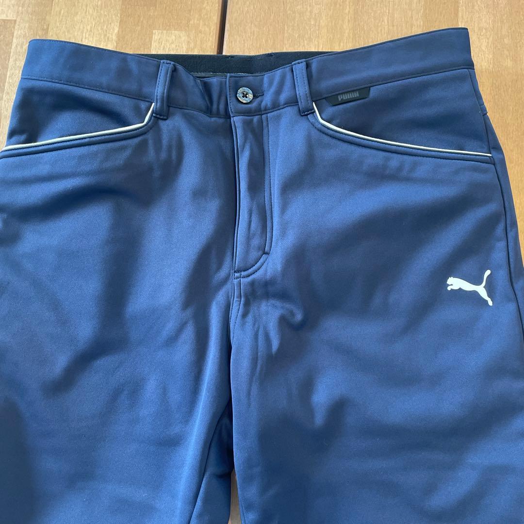 PUMA GOLF ストレッチ3L スリムテーパードパンツ 裏フリース L