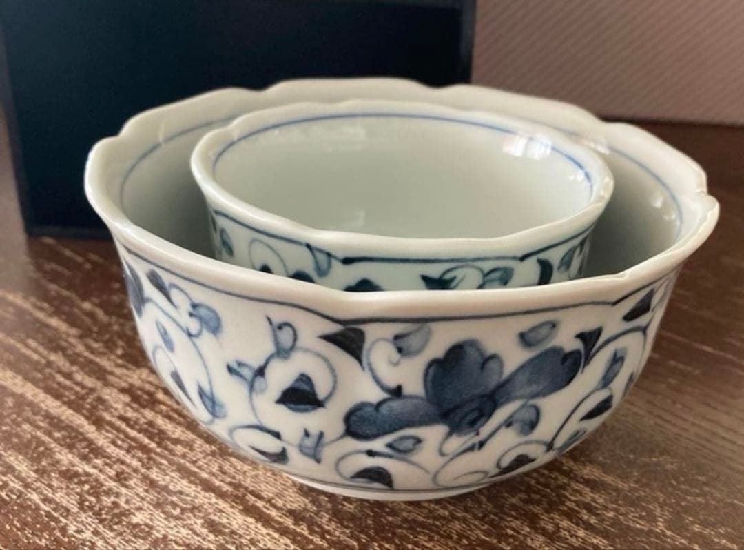 新品未使用】染錦五彩親子鉢揃　大小鉢　5客　和食器　会席　三洋陶器