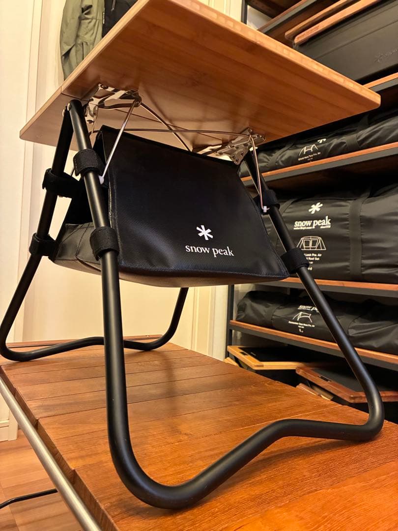 スノーピーク:Myテーブル竹ブラック＋Myテーブルハウスセット(廃盤希少)