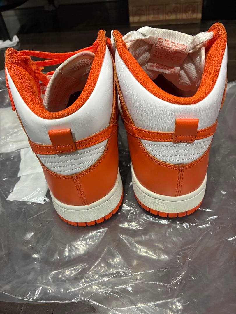 Nike Dunk High オレンジ/ホワイト　Orange Blaze