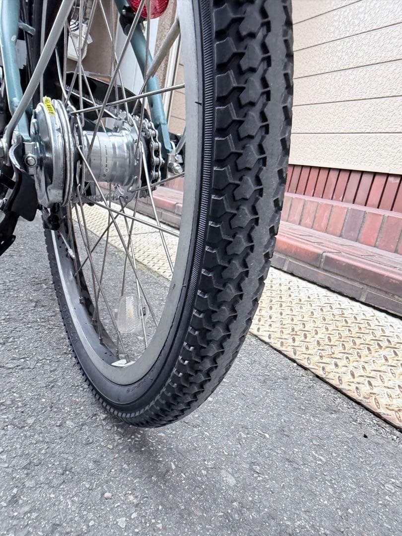 大阪府　ヤマハ　電動アシスト自転車 ブルー 前面バスケット付き
