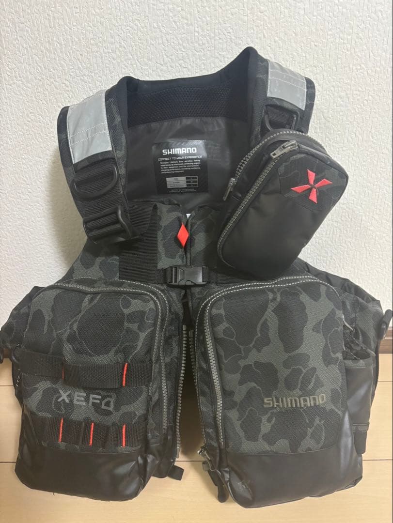 シマノ XEFQ ライフジャケット Lサイズ カモフラージュ