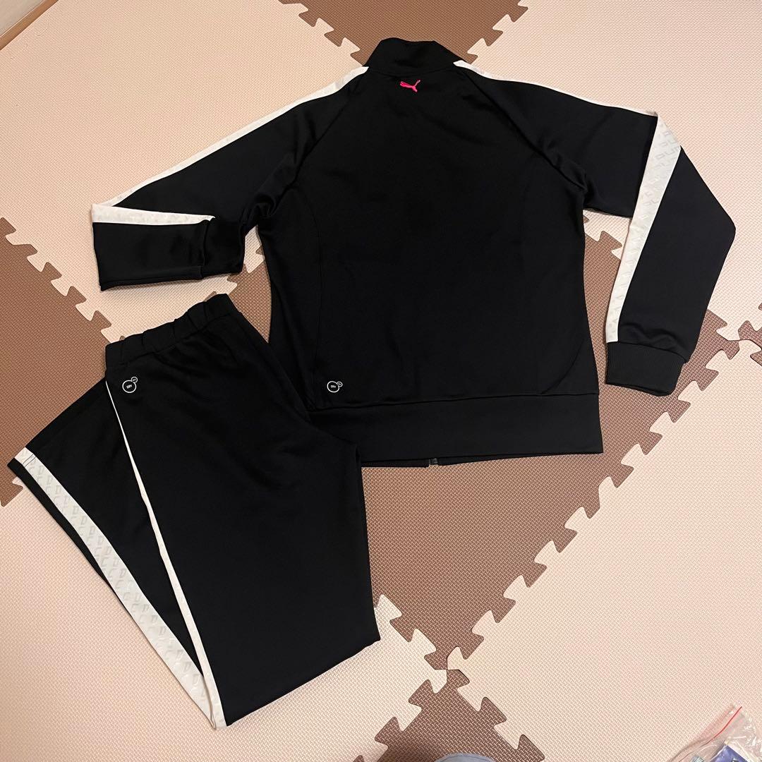 美品　PUMA ブラックジャージ上下セット L