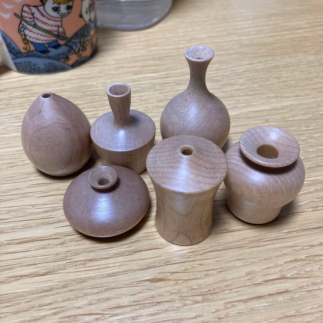 旭川クラフト akarinotane 工房灯のたね ちひさきはないれ　木製 花器