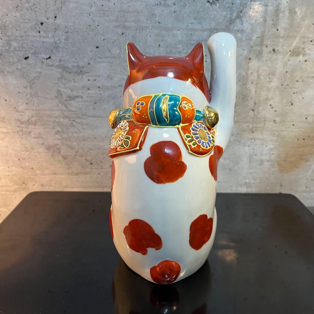 新品未使用　九谷焼招き猫　九谷焼　招き猫　猫　猫オブジェ　縁起もの