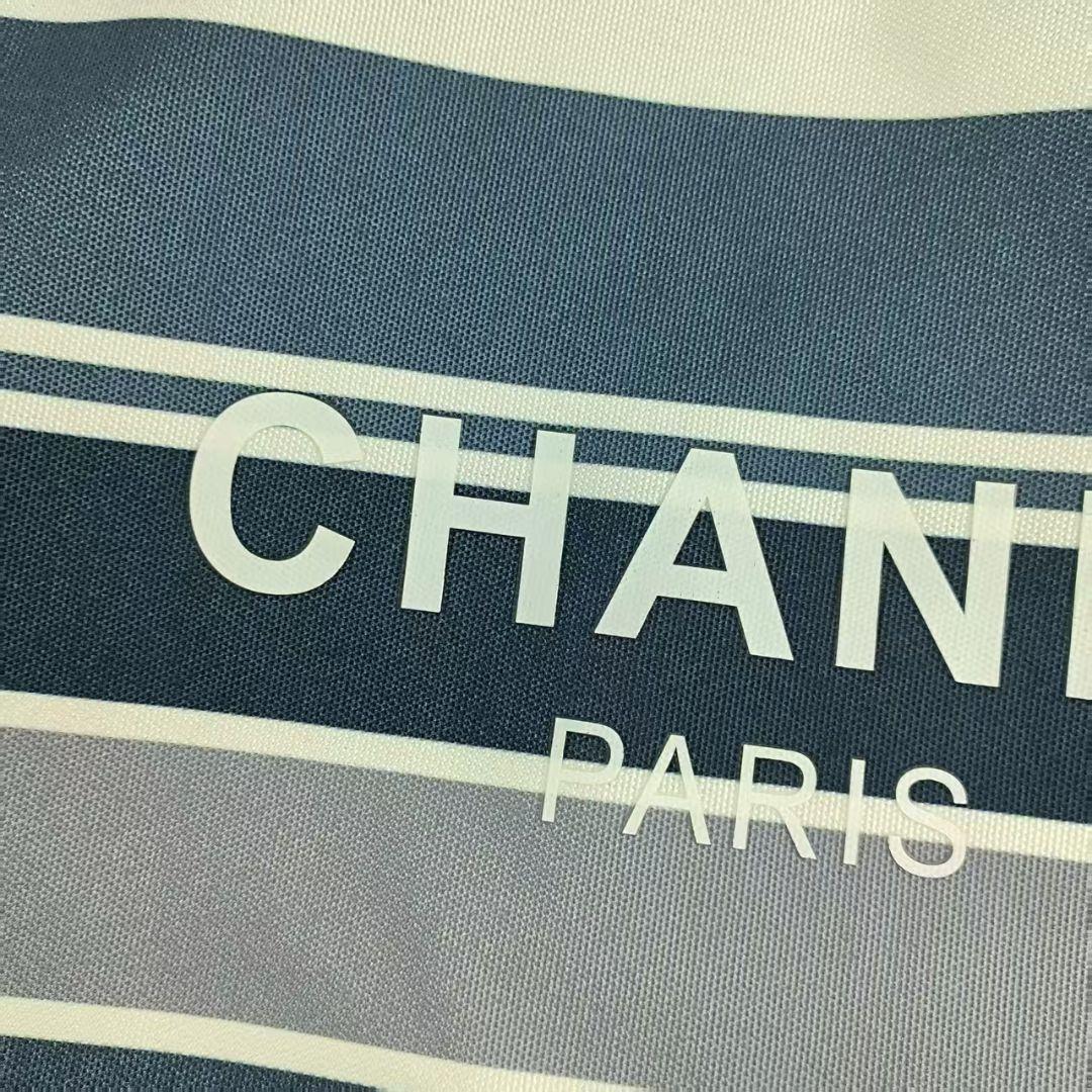 CHANEL ノベルティ ストライプ トートバッグ チェーンc1