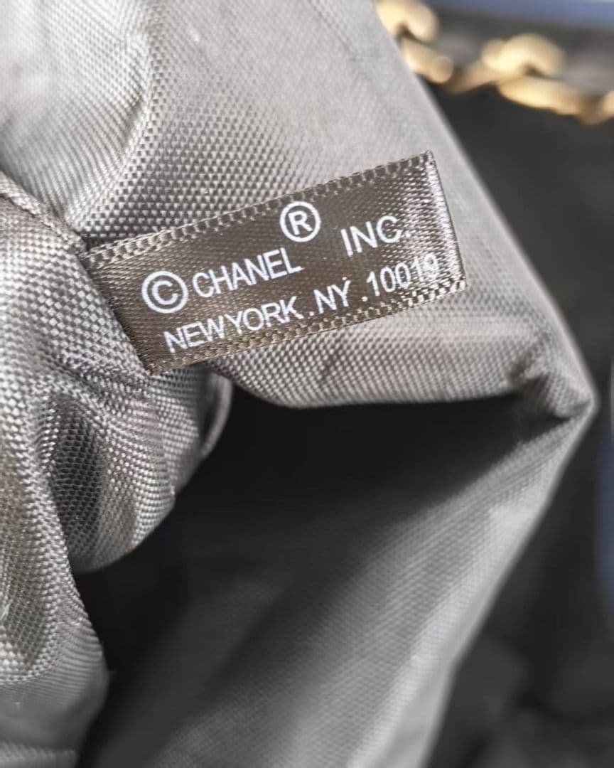 CHANEL ノベルティ ストライプ トートバッグ チェーンc1