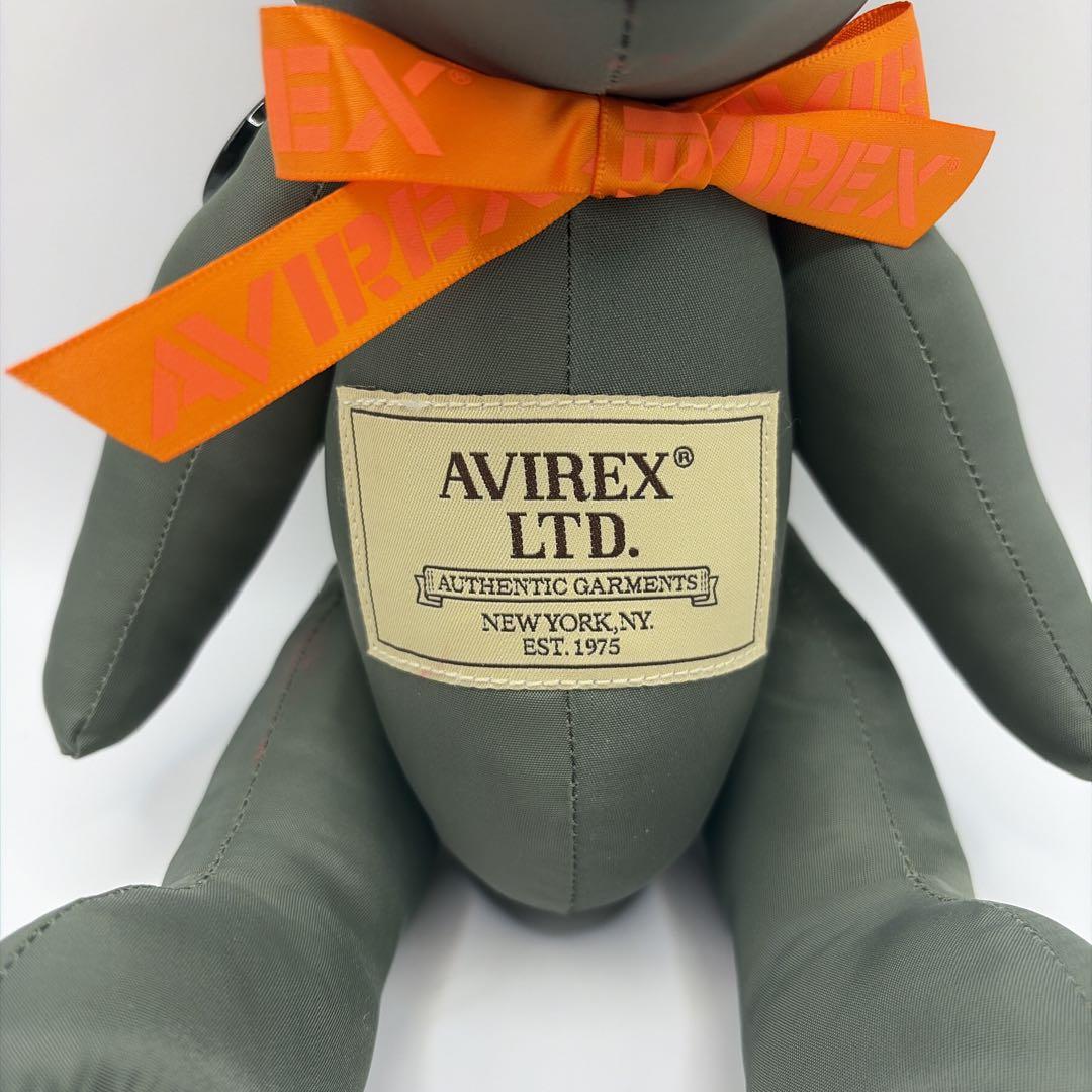 【非売品】AVIREX テディベア50周年記念（カーキ） オレンジリボン