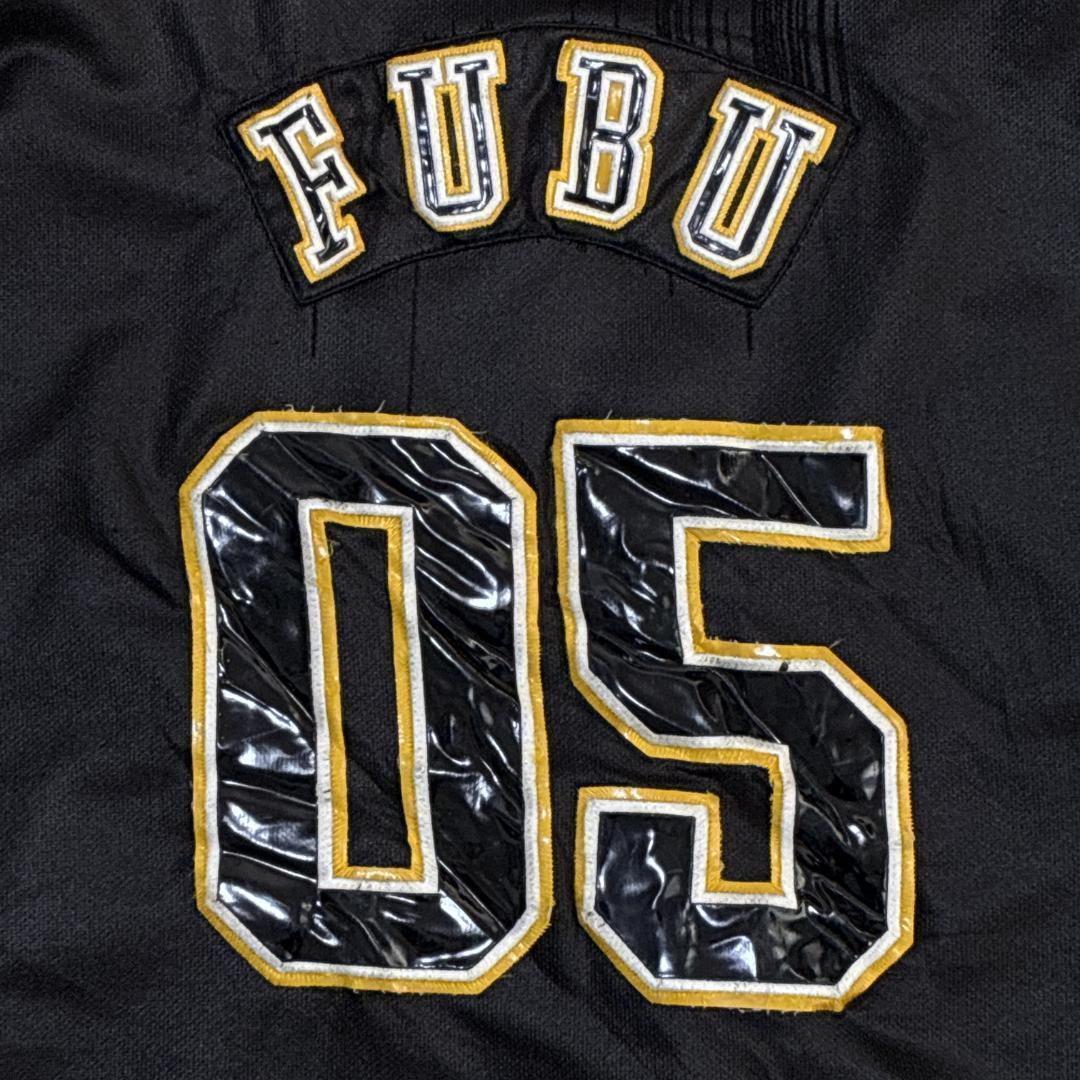 FUBU フブ ゲームシャツ ユニフォーム 刺繍ロゴ 3XL 黒 ヒップホップ