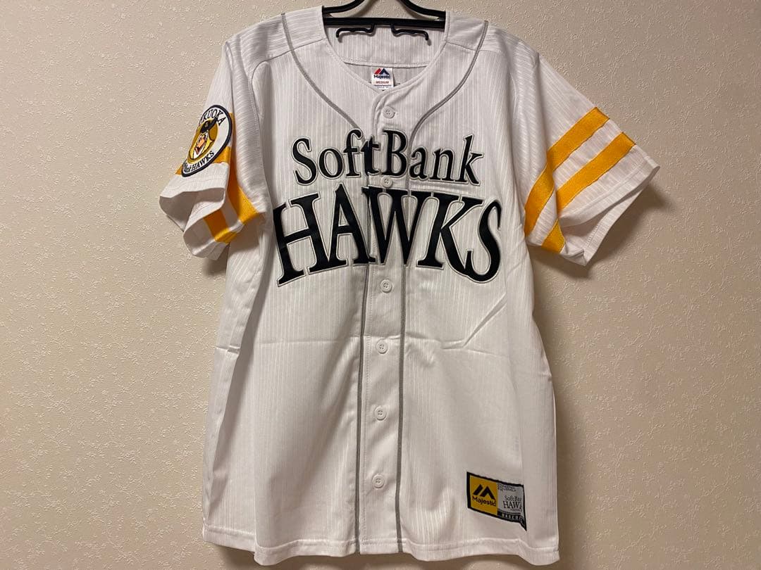 【美品】周東佑京 ホーム ユニフォーム Mサイズ ソフトバンクホークス