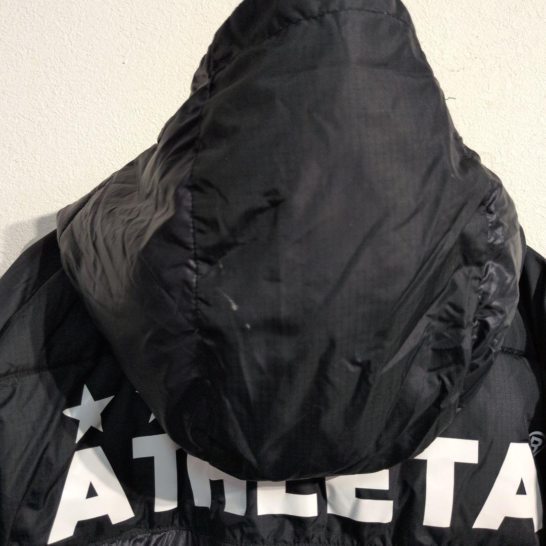 ATHLETA　フーディー　中綿ジャケット　ベンチコート　黒　メンズ Ｌ