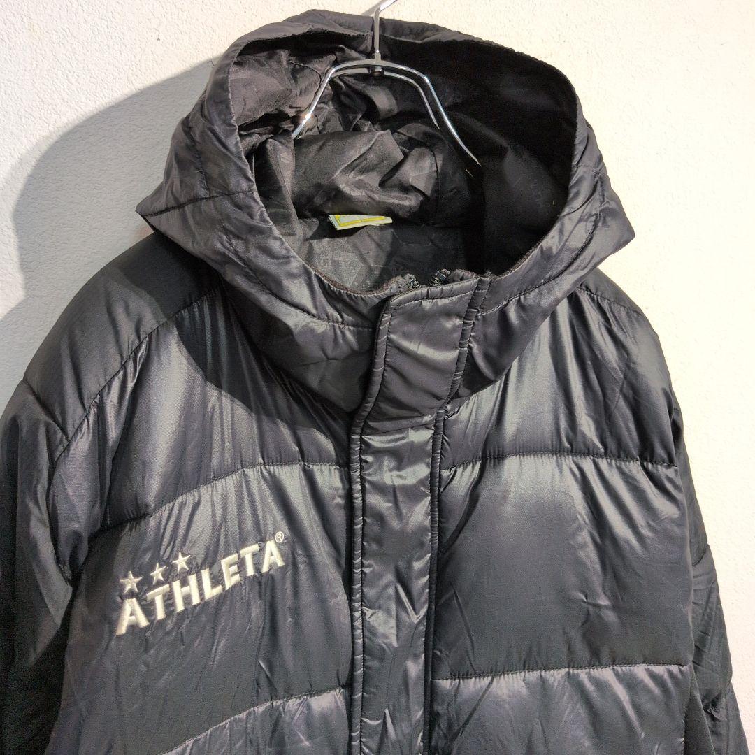 ATHLETA　フーディー　中綿ジャケット　ベンチコート　黒　メンズ Ｌ