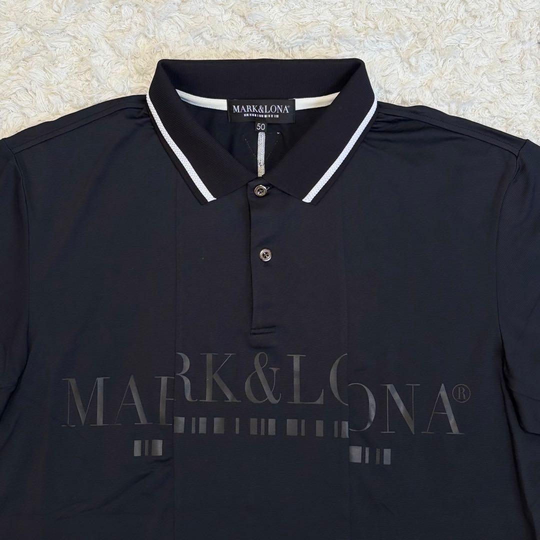 ＊極美品✨ポロシャツ 50(XL) コード 三角ロゴ マークアンドロナ メッシュ