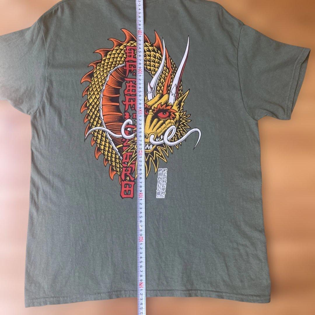 パウエル　　キャバレロ　ドラゴンTシャツ　POWELL オールドスケート