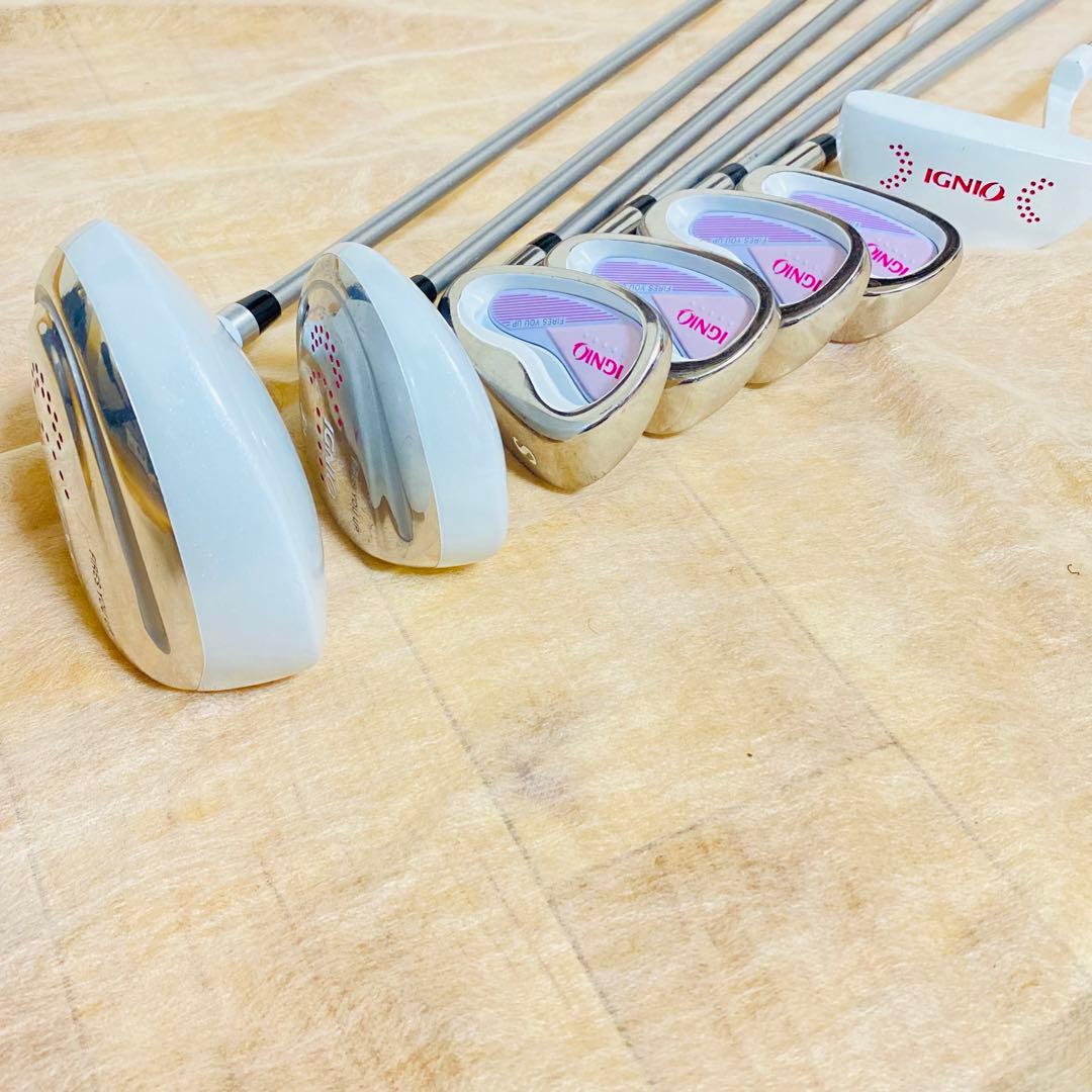 良品✨IGNIO レディース ゴルフクラブセット ピンク 7本セット