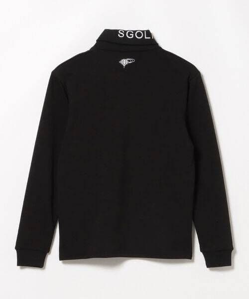 71. BEAMS GOLF 裏ボア リブロゴ タートルネックシャツ