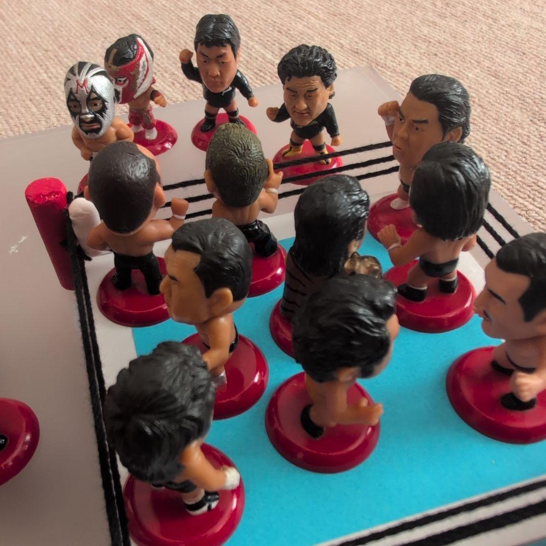 プロレスフィギュアセット リング付き 19体