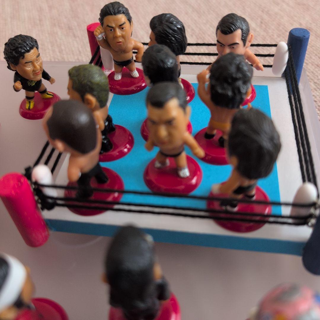 プロレスフィギュアセット リング付き 19体