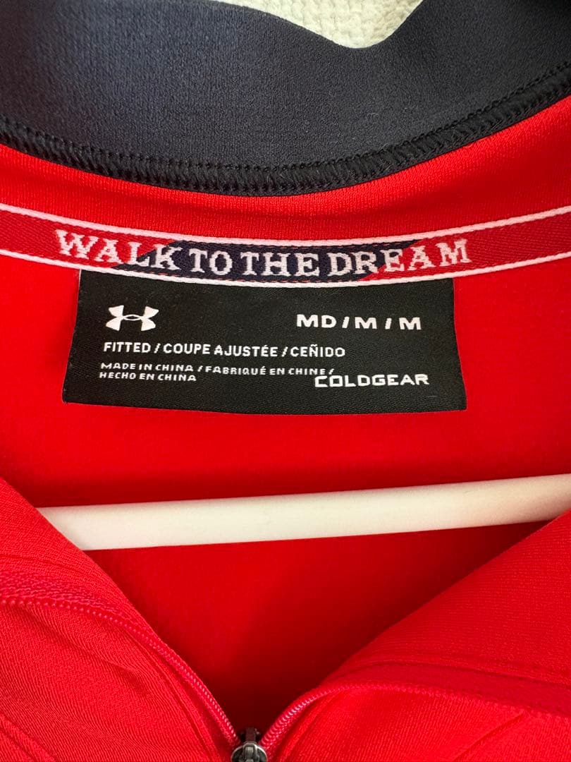 いわきFCUnder Armour 赤 ジップアップ ウェア 長袖