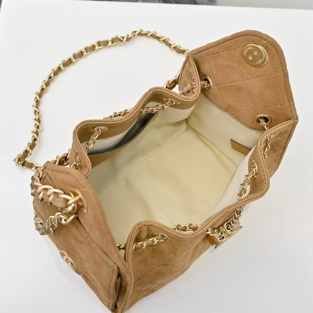 美品 シャネル 25 ミニ バッグ スエード ショルダーバッグ