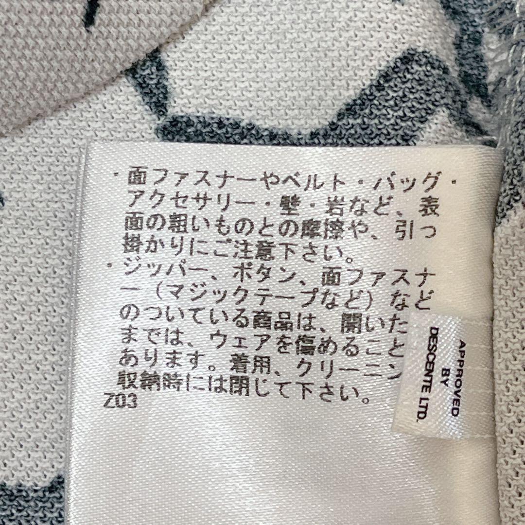 【極美品】マンシングウェア 総柄 ペンギン ポロシャツ L グレー ゴルフ
