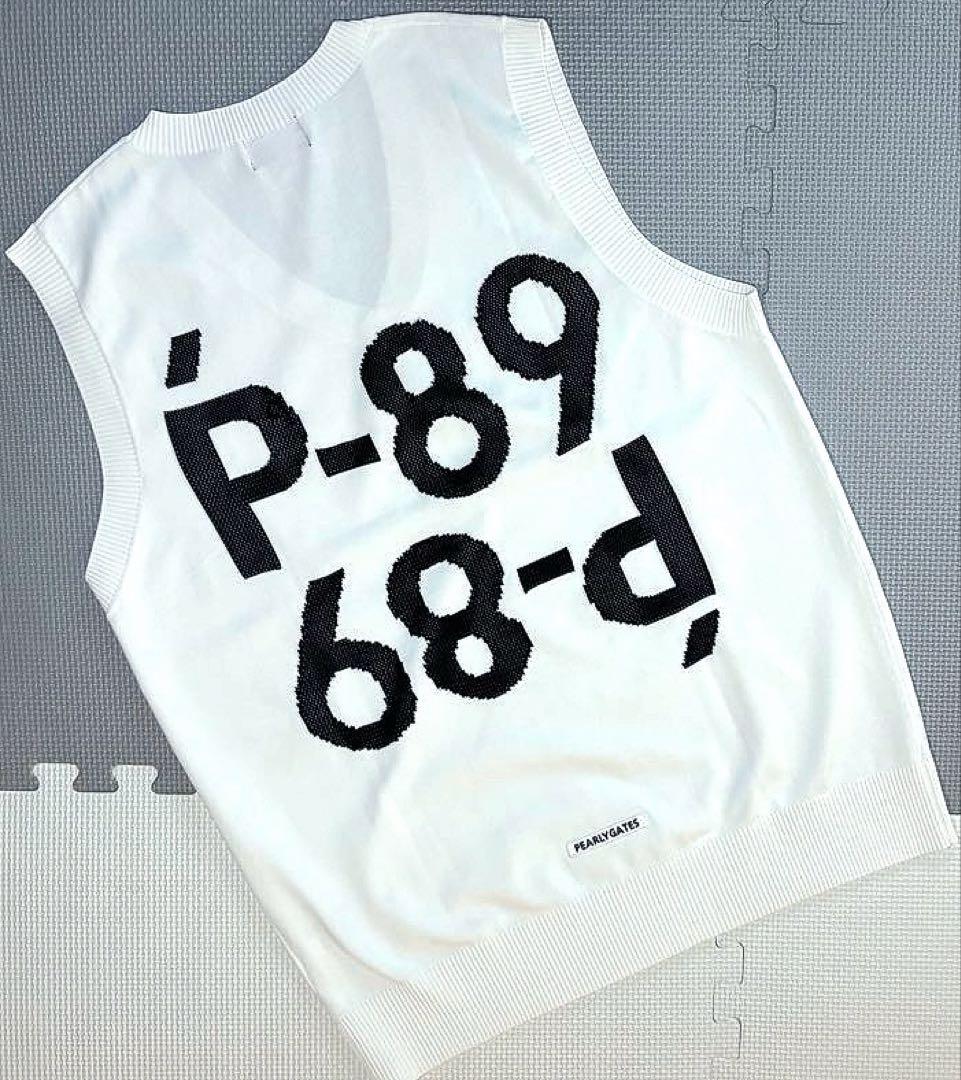 パーリーゲイツ 光栓50ポリエステルニットベスト（WHITE／5）